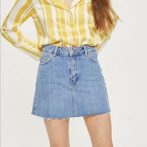 NWT Topshop Moto High Rise Denim Skirt Sz 12